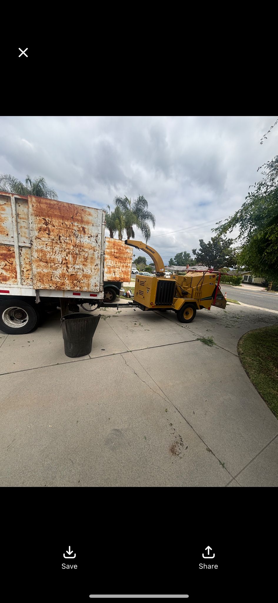 Professional wood chipper equipment